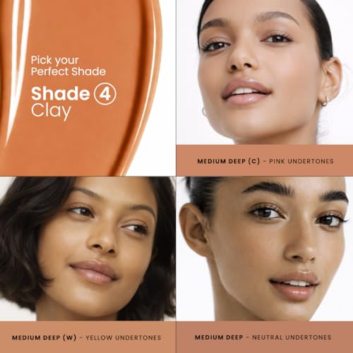 Image of Foxtale SPF 50 PA++++ Tinted Sunscreen, 04 Clay | In-Vivo Tested & UVA /B Protection | Niacinamide & Vitamin E | Daily Wear, Blurs Pores, Evens Tone, Matte Finish, Non-Greasy | All Skin Types | 50ml