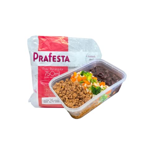 Embalagem Descartável Marmita Fitness Pote C Tampa 750ml 24u