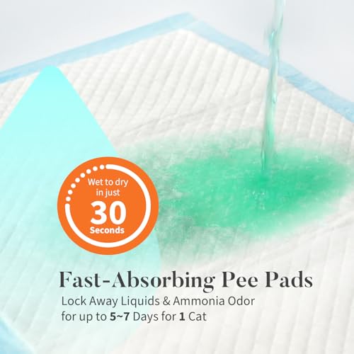 Image of 40 Count Cat Litter Pads for Tidy Cats Breeze System, Thickened Cat Pad Refills for Litter Box, Super Absorbent Pee Pad, Odor Control & Leak-Proof, 16.9x11.4 Inch Unscented