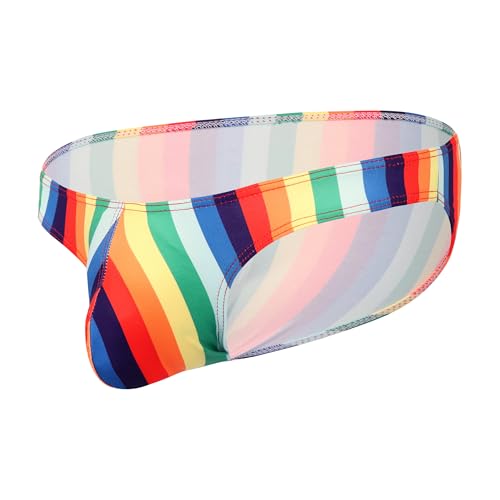 Men's Cotton Stripes Bikini Underwear Stretch Low Rise Ultra Soft Briefs2