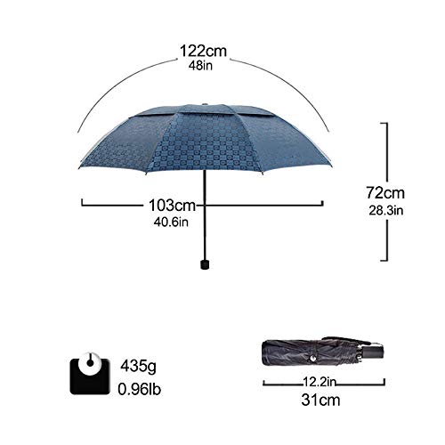 Parapluie de golf double couche grand format pliant soleil vent - 3