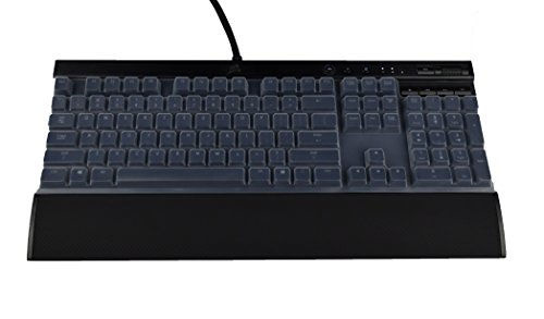 Leze - Ultra Thin Silicone Keyboard Cover Skin Protector for Corsair K70 RAPIDFIRE/RGB RAPIDFIRE,K70 LUX/LUX RGB Mechanical Gaming Keyboard - Clear