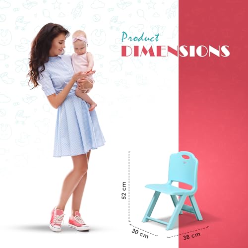 Image of HAPPY BEAR Foldable Kids| Foldable Study | Space-Saving, Portable, and Supports up to 30kg |Folding Stool | Kids Study (Blue /Pink)