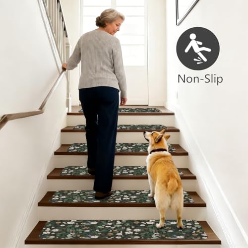 Alfombrillas antideslizantes para peldaños de escalera de 76 x 20 cm Mexpekil 8