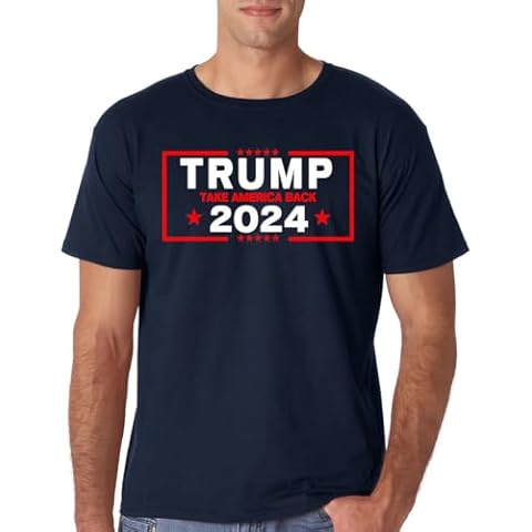 AW Fashions Take America Back Trump 2024 T-Shirt MAGA Election Tee (Navy, X-Large) Cover