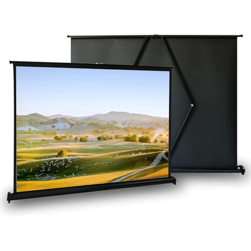 Pantalla de proyección portátil de 30 pulgadas, interior y exterior, manual, sin arrugas, plegable, tela de poliéster, formato 16:9 HD con funda de transporte (30in/4:3) miniatura 1