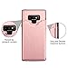 HianDier Wallet Case for Galaxy Note 9, Slim Protective Case with Credit Card Slot Holder Flip Folio Soft PU Leather Magnetic Closure Cover Case Compatible with Samsung Galaxy Note 9, Rose Gold