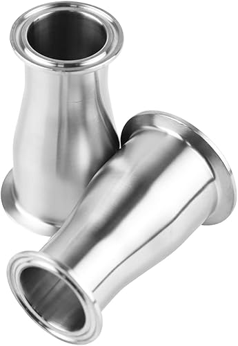 Miniatura 3 de Beduan Reductor Tri Clamp Férula Acero Inoxidable 304 Instalación Sanitaria Tubo de 2" OD a 1-12" Tubo OD (Paquete de 1)