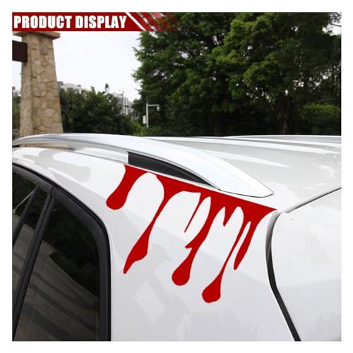Image of Flowing Blood Bloody Sticker Decal, Blood Dripping Car Sticker, Theme Bleeding Decals for Car Motor Tail Light Window Bumper Decoration(2PCS)