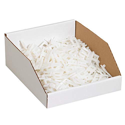 Image of Boxes Fast BFBINMT121214 Open Top Bin Boxes, 12 inch x 12 inch x 4 1 /2 inch, White (Pack of 50)