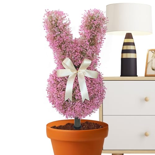 Topiaire en forme de lapin intérieur déco Saint-Valentin avec piquet maison - 8