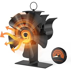 2022 Update Stove Fan, 5 Blades Log Burner Fan for Wood Burning Stove – Silent Operation – Eco-Friendly Circulation…