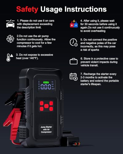 HPBS 5000A Jump Starter with Air Compressor