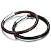 FIBO STEEL 2Pcs 6MM Leather Bracelet for Men Womens Rope Cuff Bracelet Stainless Steel Clasp 7.5-8.5 Inches
