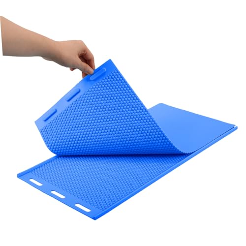 Moule en silicone pour feuille de cire d'abeille bleu flexible - 8