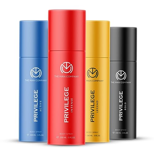The Man Company Body Spray Combo Pack For Men, Active, Legend, Intense & Bold, Long-Lasting Fragrance, Everyday Use Deo, 150ml (Pack Of 4) For Rs. 339 @ 66 %