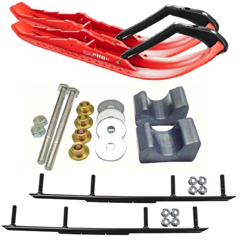 C&A Pro Red TMX Snowmobile Skis w/ 10
