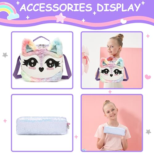 Meetbelify Rolling Backpack for Girls Backpacks with Wheels for Elementary School Students Kids 3 in 1 Travel Luggage Suitcase with Lunch Box Pencil Case for Girls Age 8-10 Cute Panda 5