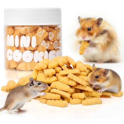 Abizoo Hamster & Gerbil Treats, Crunchy Baked Hamster Snacks with Carrot and Yeast, Natural Training Reward Chew Treats for Small Animals, Supports Digestion and Dental Health