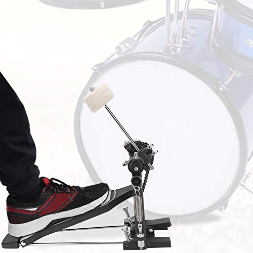 Pedal de Batería Eujgoov Negro Cadena Simple miniatura 6