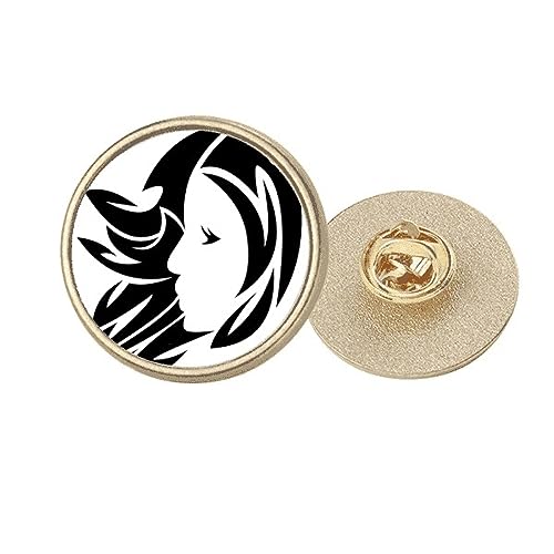 Broche Vierge en métal doré de taille M pour personnaliser une veste en jean