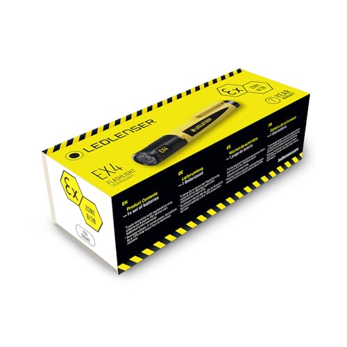 Ledlenser EX4 Robusta Torcia A Penna Led Per L’Officina, Uso Con 2 Batterie Aaa, Protetta Contro Le Esplosioni Zona Ex 0/20, 50 Lm, Impermeabile IP68, Portata Luminosa Di 35M, Torcia Tascabile - 4