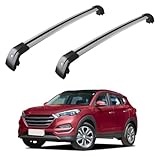 Automóvil Baca para Coche 1 Juego Portaequipajes para Hyundai para Tucson para SUV 2016 2017 2018 2019 2020 2021-2023 Barras Techo con Rieles Laterales Cerraduras Antirrobo Portaequipajes Coche