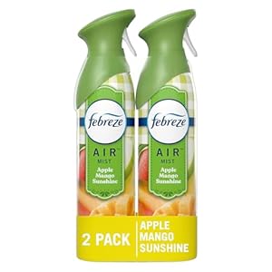 Febreze Air Freshener Spray, Odor-Fighting Room Spray, Apple Mango Sunshine Scent, 8.8oz, 2 Count