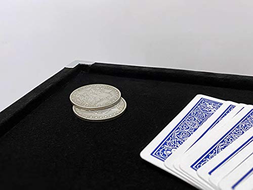 SUMAG Magietricks Tablett Magier Tisch (Silberdekoration) Profi Stativ Magier Tisch Bühne Nahaufnahme Magic Show Trick Requisiten Magie Zubehör einfach zu tragen/Lagerung