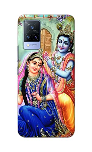Image of Printed Hard Back Cover Case for Vivo V21 5G Back Cover (Radha Krishna) -1803