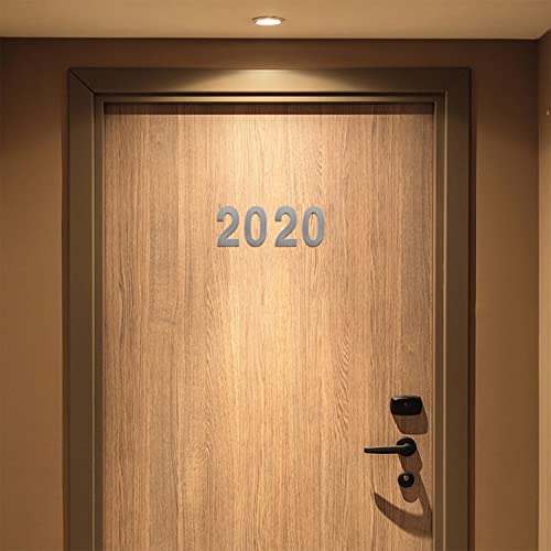 House Number- 3 Inch Stainless Steel Mailbox Numbers, Self-Stick Address Number, Silver (Number 0) #TOP5