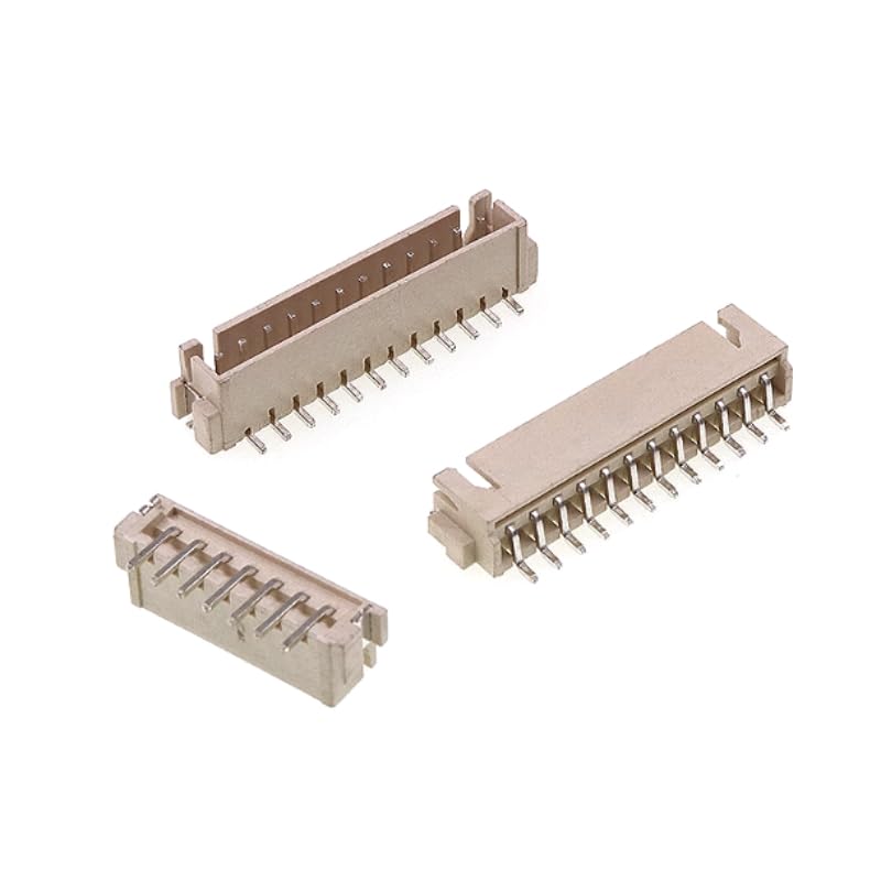 fengpeng 20/50Pcs XH2.54mm 2/3/4/5/6/7/8/9/10 Pin Header Connector SMD Horizontal/Vertical Terminals Wire Socket JST XH Connectors(Vertical,50PCS_10P)