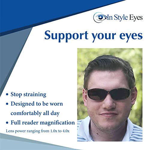 In Style Eyes Stylish Full Reader Sunglasses - Full-Rimmed, Oval Frame Cheater Glasses - Medium Tinted2