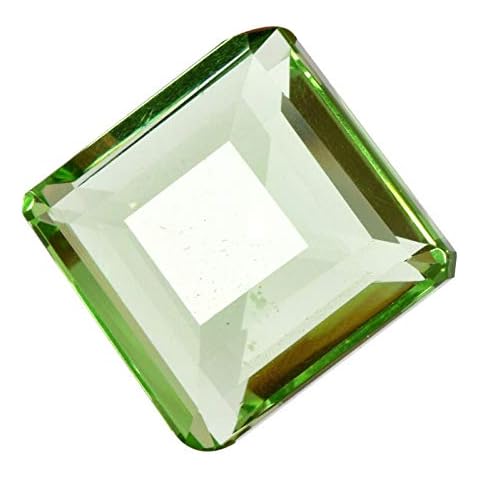 REAL-GEMS Green Amethyst Square Cut Gemstone Cover