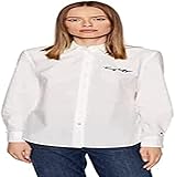 camisa tommy hilfiger precio  Tommy Hilfiger CO Poplin Her Regular Shirt LS Camisa, TH Optic White, 36 para Mujer