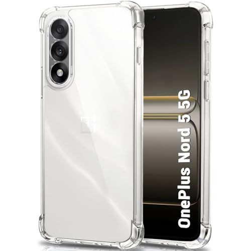 Image of TheGiftKart Crystal Clear Back Cover Case for OnePlus Nord 5 5G | Raised Bumps for Camera & Screen Protection | Ultra Clear Soft Silicone Back Cover Case for OnePlus Nord 5 5G (TPU, Transparent)