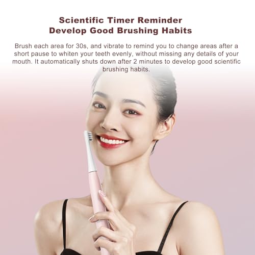 Wiederaufladbare Schallzahnbürste, Automatische Elektrische Zahnbürsten mit 3 Reinigungsmodi für Erwachsene, Jugendliche und Kinder zur täglichen Zahnaufhellung und Mundpflege (Blau) – Bild 3