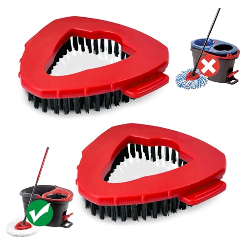 Scrub Brush Mop Head for Vlieda EasyWring 1 Tank System Hard Bristle Cleaning Brush for Bathroom Garage Kitchen Wall
