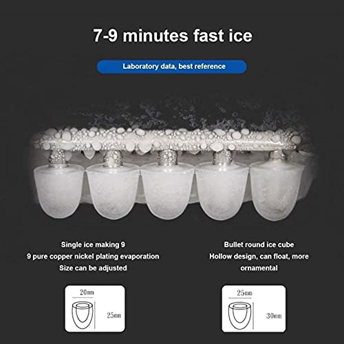 Fabricadora de hielo portátil y compacta para mostrador, produce 15 kg/24 h, ideal para bares, cafeterías y fiestas miniatura 3