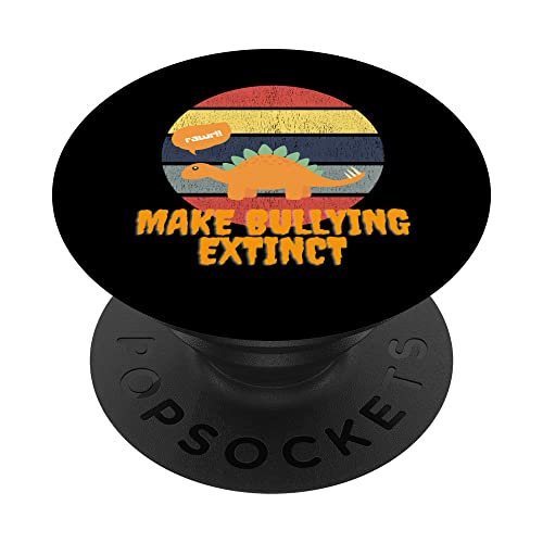 Make Bullying Extinct We Wear Orange For Unity Day Dinosaur PopSockets Swappable PopGrip