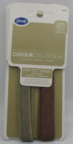 Goody Colour Collection Blonde StayPut Hold Headbands ~ 2pcs (76778)