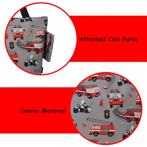 Image of NGIL Medium Top Zipper Closure Canvas Tote Bag with Attached Matching Coin Purse For Moms and Nurses