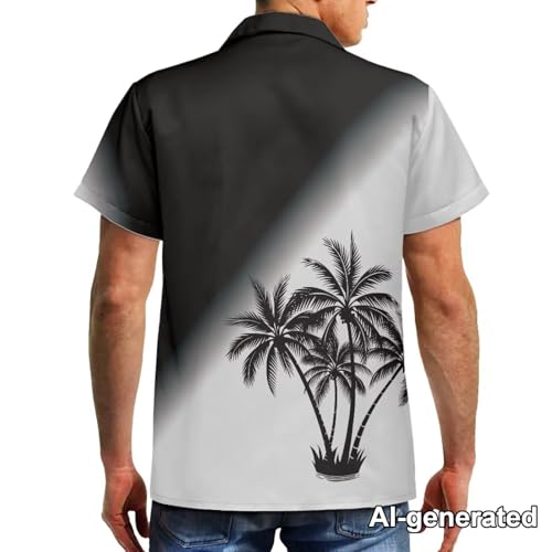 Image of Hawaii Matching Couple Outfits Husband and Wife Clothing Fashionable Mens Casual Shirts Hawaii Dress with Soft Fabric