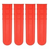 ifundom 4 Stück Kettensägen Schutzset 18 Zoll Kunststoff Schutzabdeckung Führungsschiene Wetterfest Ersatz Kettenschutz Zubehör