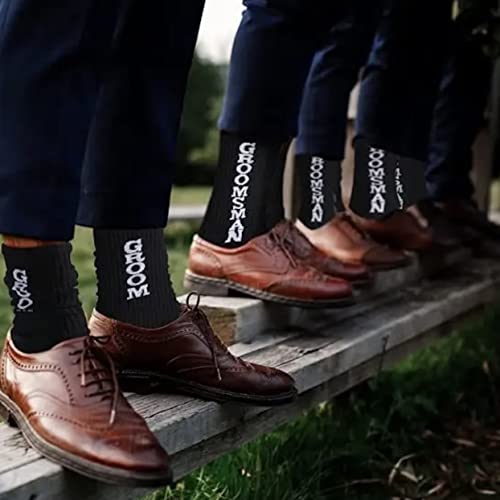 Jax And Bryn Co 7 Pack Navy Groom Socks Best Man Groomsman Socks, Funny Gifts For Men, Groomsmen Gifts For Wedding Proposal, Bachelor Party Favors (Navy) #TOP2