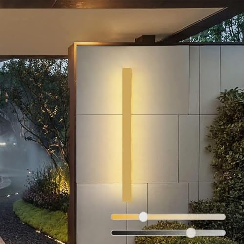 Applique murale dimmable IP65 en acrylique or de 180cm réglable avec télécommande