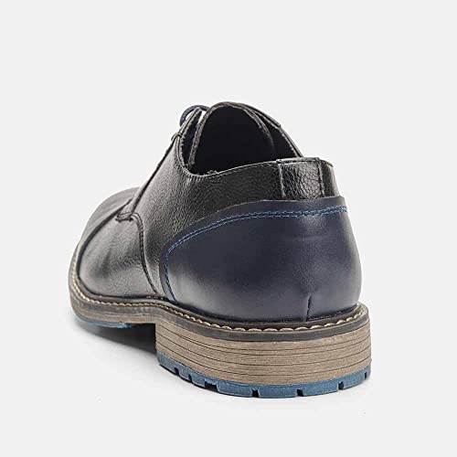 Men's Dress Shoes Classic Formal Oxford For Men Cap Toe Business Casual Lace Up Oxfords Shoes Black #TOP4