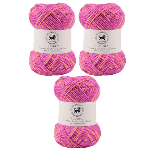 Image of Nestnhaven Acrowools Fleure Hand Knitting and Crochet Yarn. Pack of 1 Ball - 100gms. Shade no - NNHF (Multicolor17) | (300 Gm)