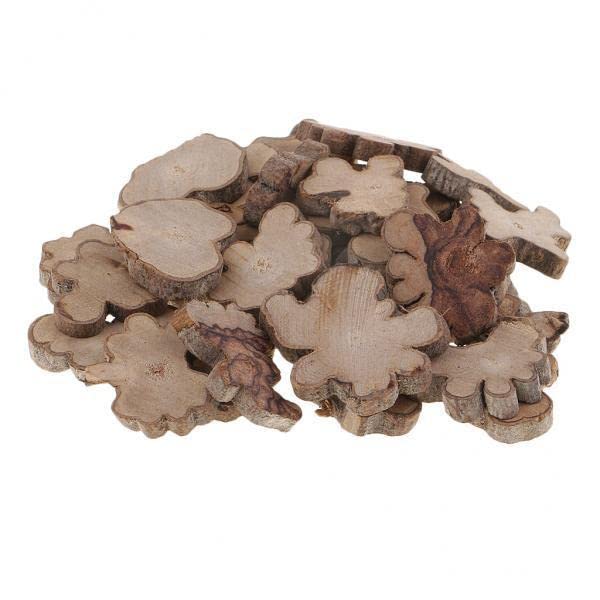 LOOM TREE® 3x30 Pieces Irregular Natural Tree Wood Log Slices for Wedding Home Decoration | Multi-Purpose Craft Supplies | Crafting Pieces | Wooden Pieces-image-40