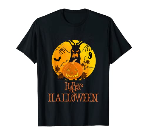 Scary Halloween Pumpkin And Tree Happy Halloween Costume T-Shirt